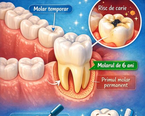 Primul molar permanent la 6 ani